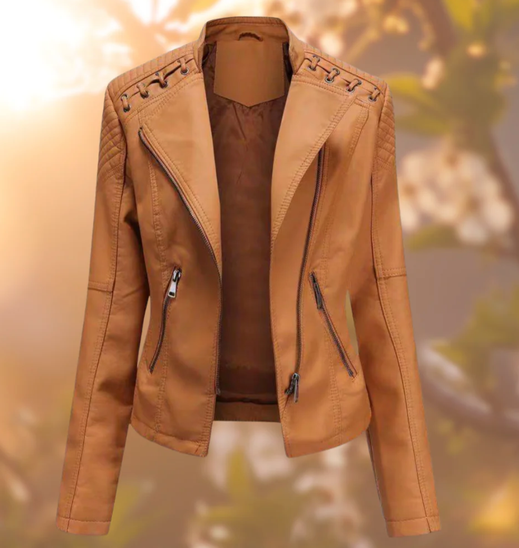 GR | Classic leather jacket for women