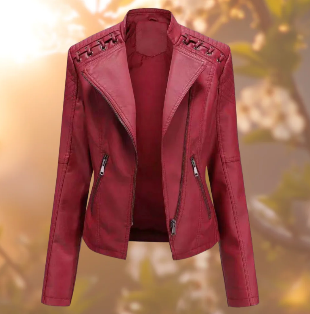 GR | Classic leather jacket for women