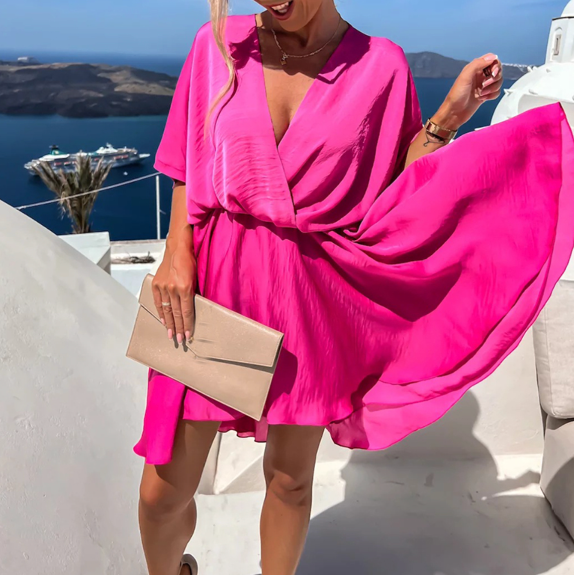 GR | Graceful dress with delicate pleats