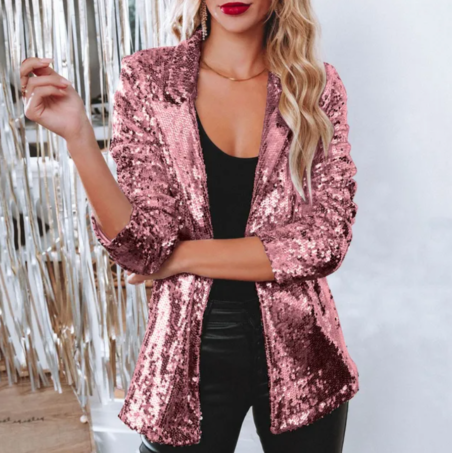 GR | Stylish Winter Chic Glitter Blazers for Women