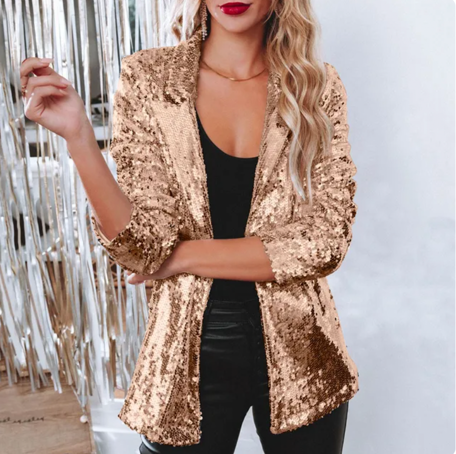 GR | Stylish Winter Chic Glitter Blazers for Women