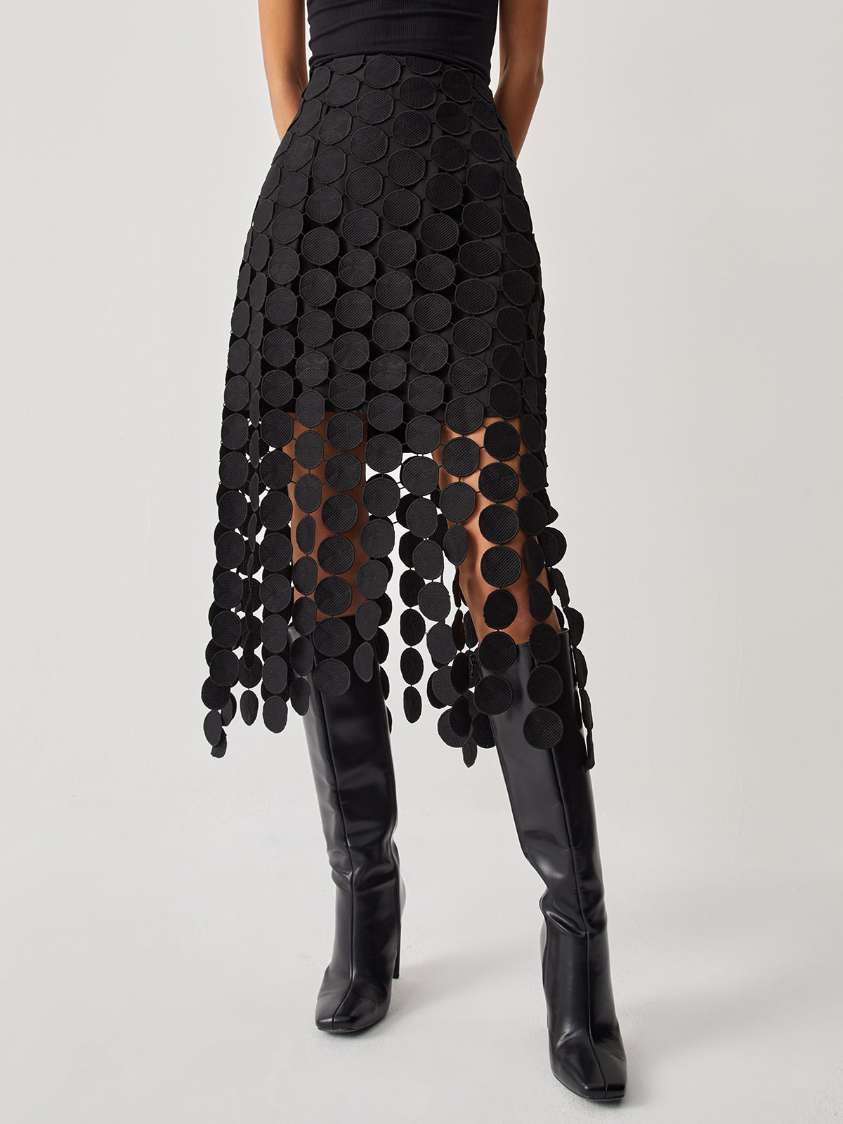 GR | Rock Eleganter Bodycon Midirock mit hoher Taille