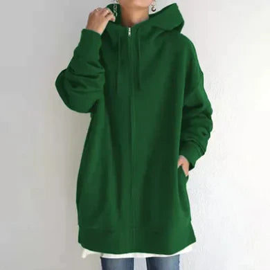 Women's winter hoodie with zipper