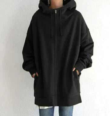 Women's winter hoodie with zipper
