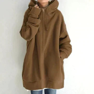 Women's winter hoodie with zipper
