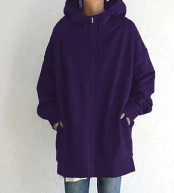 Women's winter hoodie with zipper