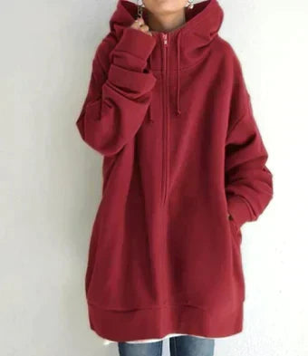 Women's winter hoodie with zipper