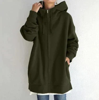 Women's winter hoodie with zipper