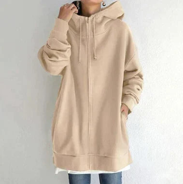 Women's winter hoodie with zipper