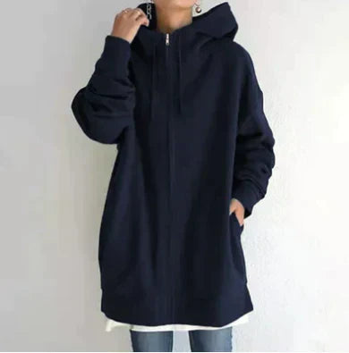 Women's winter hoodie with zipper