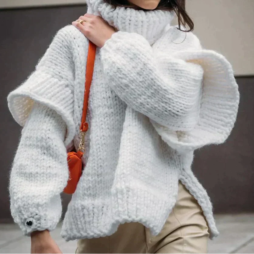 GR | Oversized Pullover Mit Rollkragen