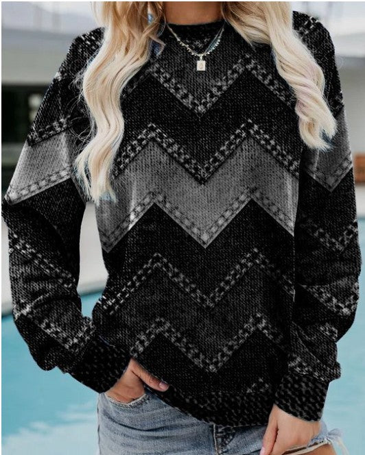 GR | GEOMETRIC CASHMERE SWEATSHIRT