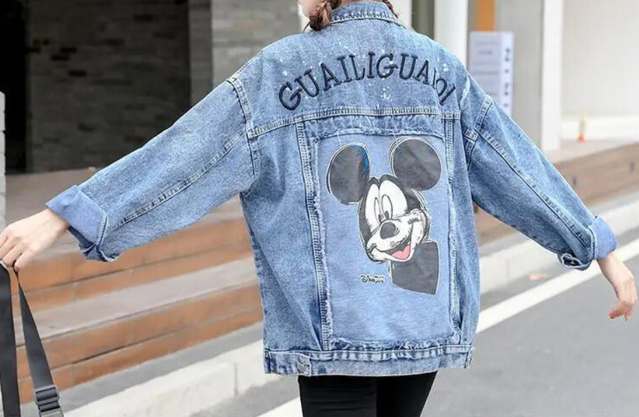 GR | Denim jacket with a cool design MM Mouse Woman
