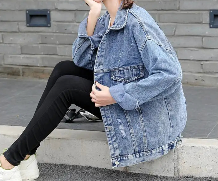 GR | Denim jacket with a cool design MM Mouse Woman