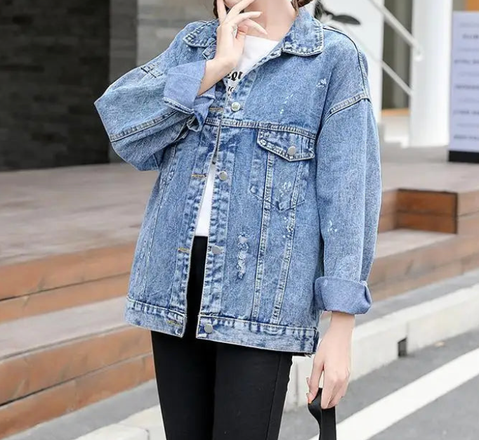 GR | Denim jacket with a cool design MM Mouse Woman