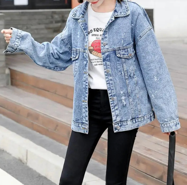GR | Denim jacket with a cool design MM Mouse Woman