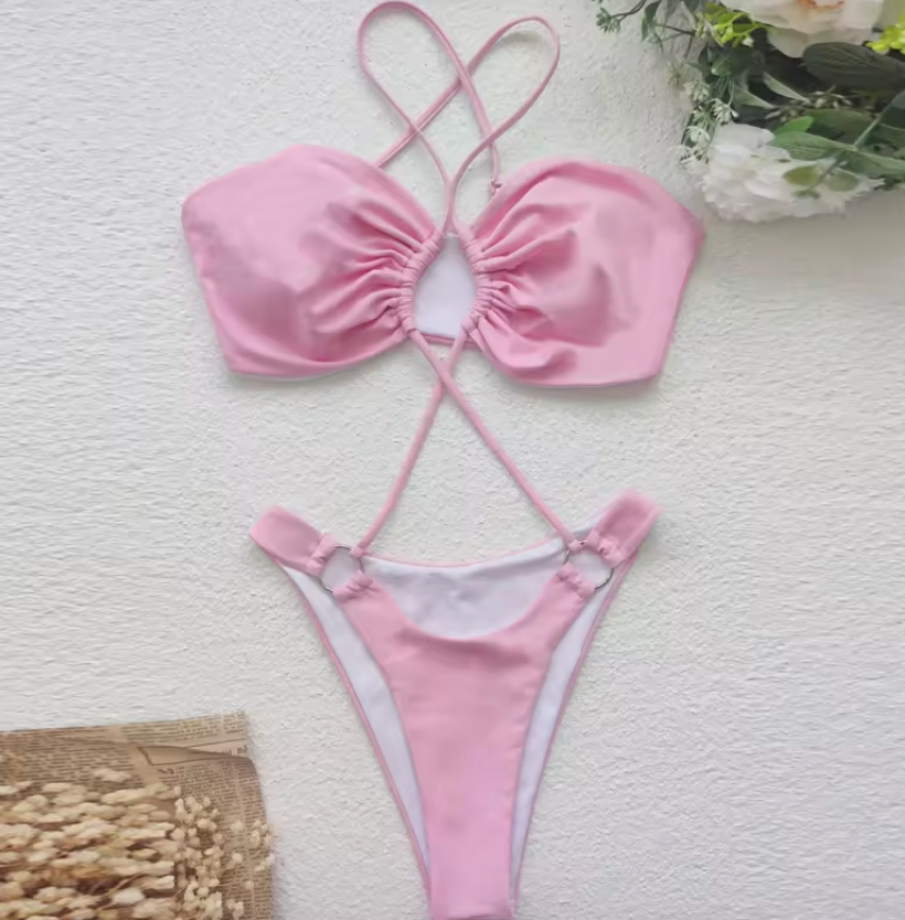 GR | Bikini with cut-outs and O-ring detail 