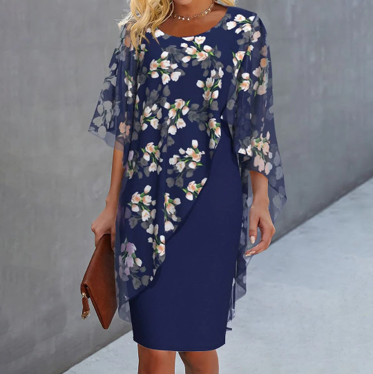 GR | Elegant layered dress with flowers