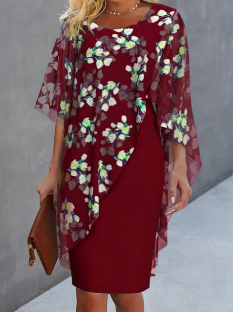 GR | Elegant layered dress with flowers