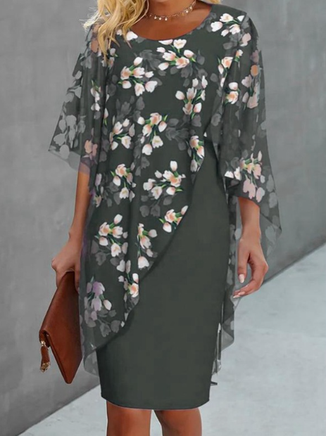 GR | Elegant layered dress with flowers