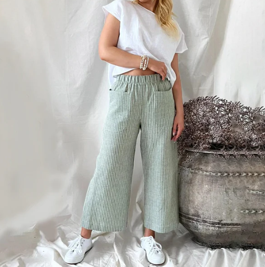 GR | Effortlessly Striped Culottes Danife