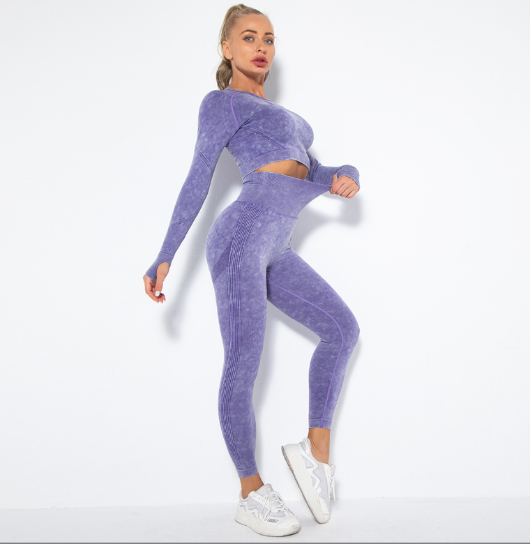 GR | Sportliches Set Mit Crop Top Und High Waist Leggings