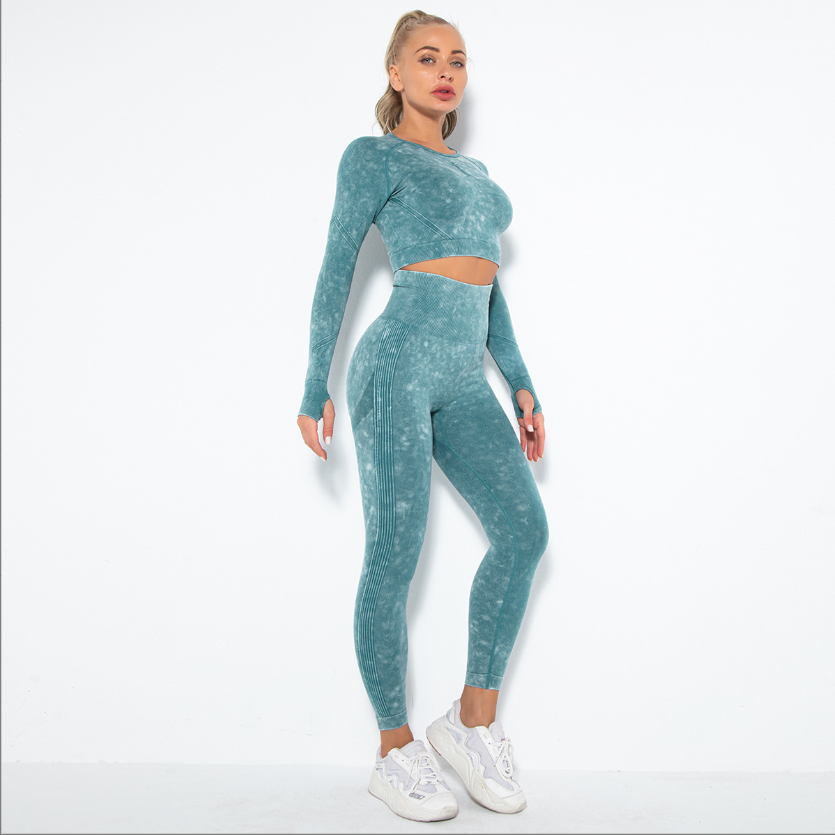 GR | Sportliches Set Mit Crop Top Und High Waist Leggings