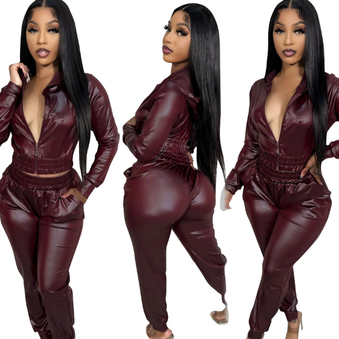 GR | Shiny metallic long-sleeved jumpsuit