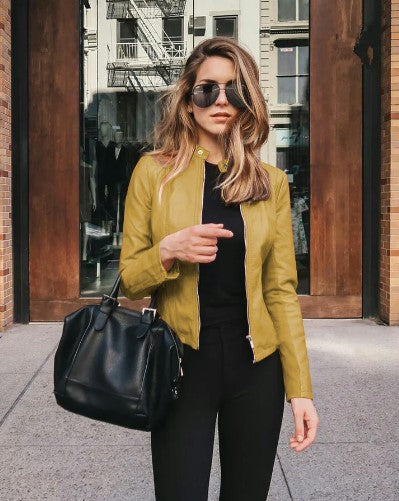 GR Winter Leather Jacket in Modern Style for Women | Perfect for Winter
