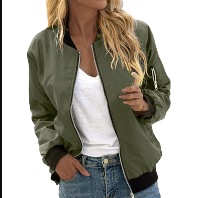 GR | Stylish Classic Bomber Jacket with Pockets