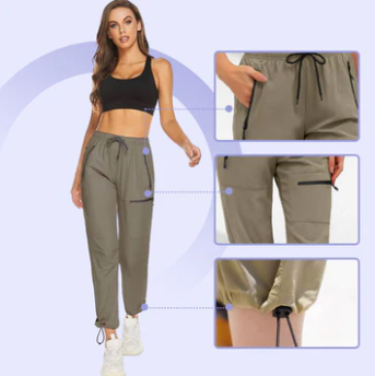 GR | Lightweight, quick-drying cargo hiking pants for women