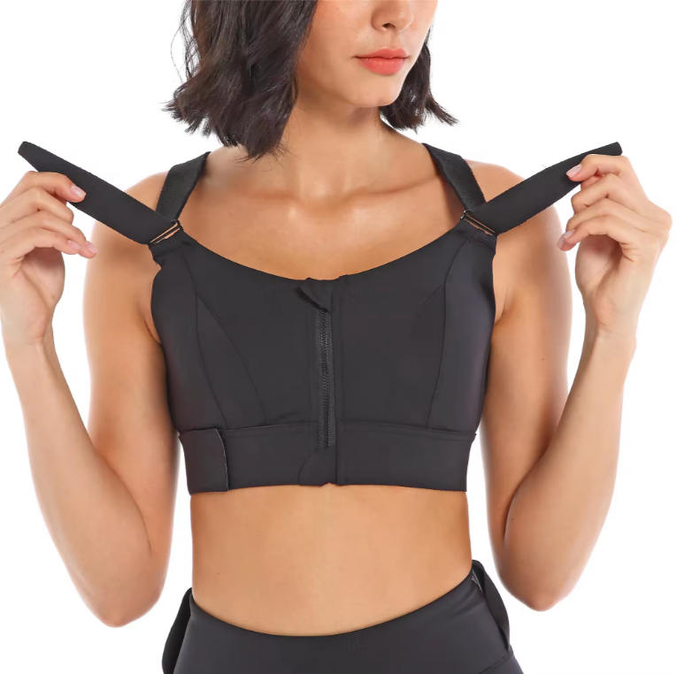 GR | Adjustable zipper sports bra