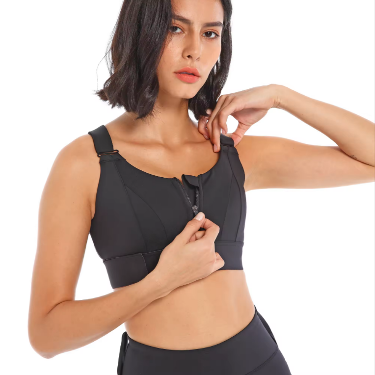 GR | Adjustable zipper sports bra