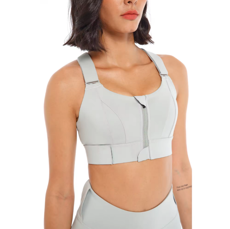 GR | Adjustable zipper sports bra