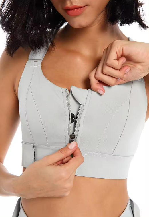 GR | Adjustable zipper sports bra
