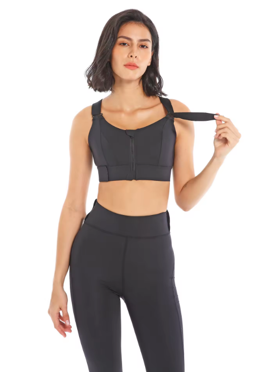 GR | Adjustable zipper sports bra