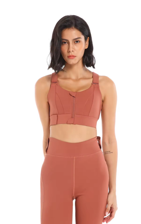 GR | Adjustable zipper sports bra