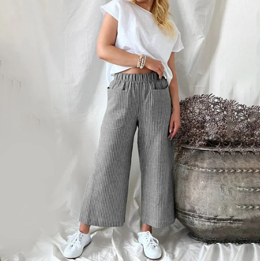 GR | Effortlessly Striped Culottes Danife