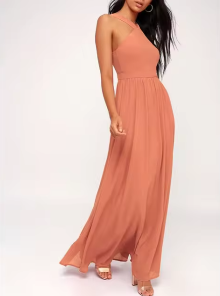 GR | Luxus Langes Kleid Mühelose Lässige Eleganz Für Jeden Anlass