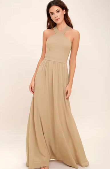 GR | Luxus Langes Kleid Mühelose Lässige Eleganz Für Jeden Anlass