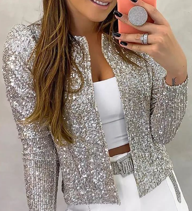 GR | Elegant sequined jacket for women