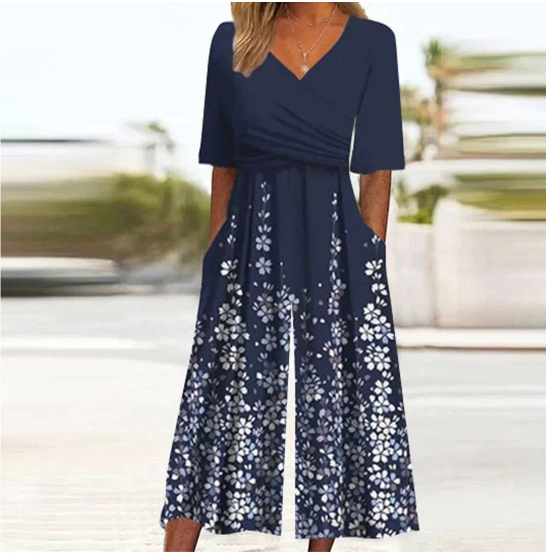 GR | Cross Neck Jumpsuit for Women