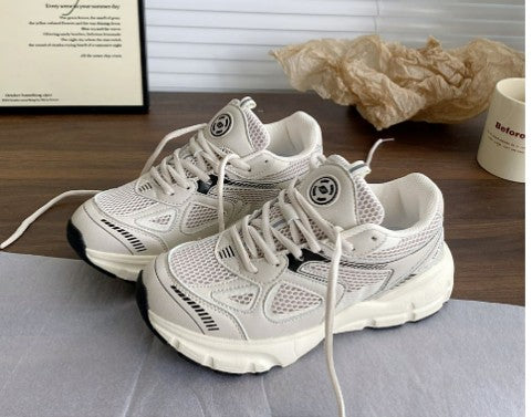 GR | Multicolored Mesh Sneakers with Thick Sole for Women