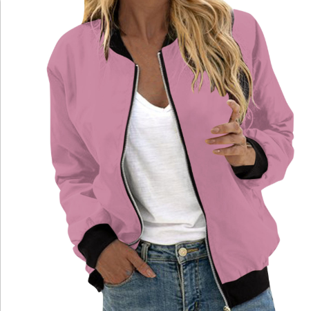 GR | Casual Zip Bomber Jacket for Women