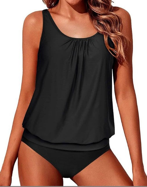 GR | Athletic Two-Piece Tankini Swimsuits for Women Tummy Control Swimsuits