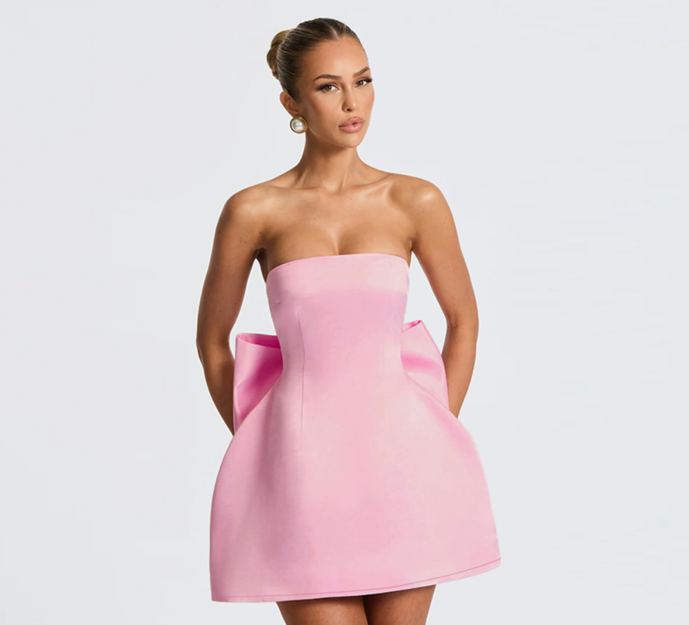 GR | Ärmelloses Minikleid mit Schleifendetail