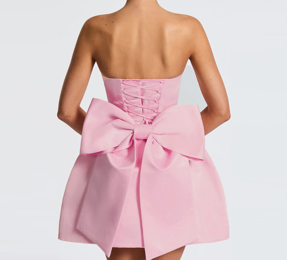 GR | Ärmelloses Minikleid mit Schleifendetail