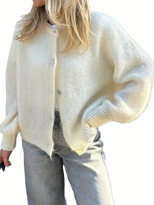 GR | Strick Frauen Strickjacke Mit Knöpfen