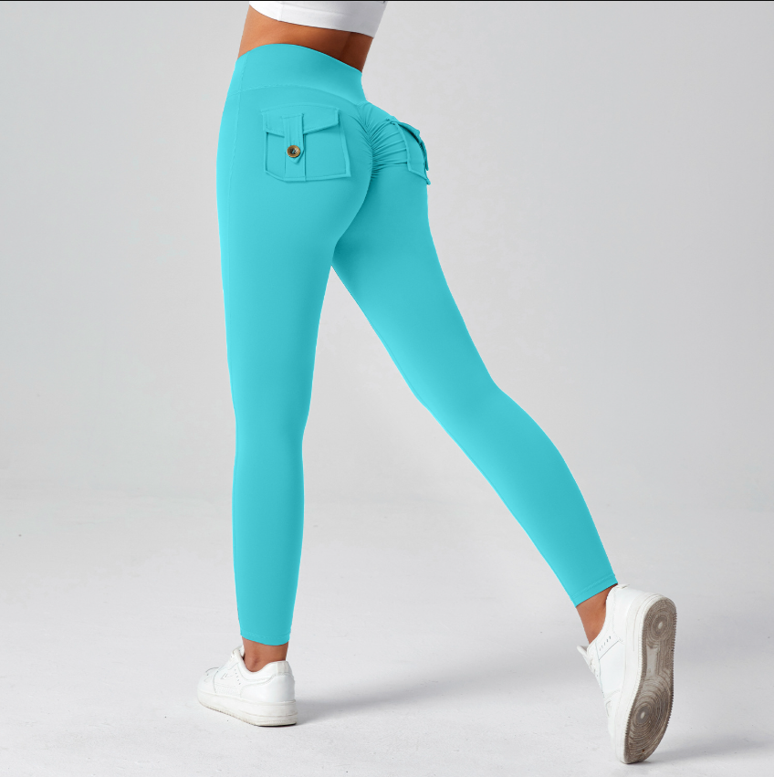 GR | High-waisted cargo leggings 
