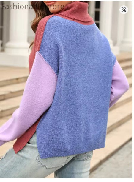 GR – Farbblockpullover im Wintertrend